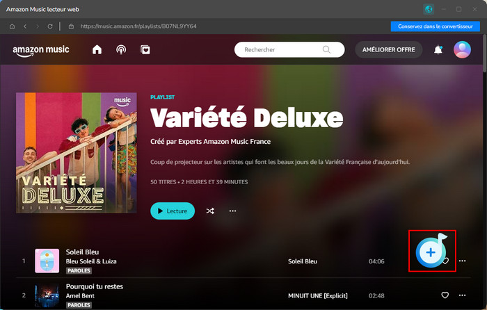 Ajouter Amazon Musique