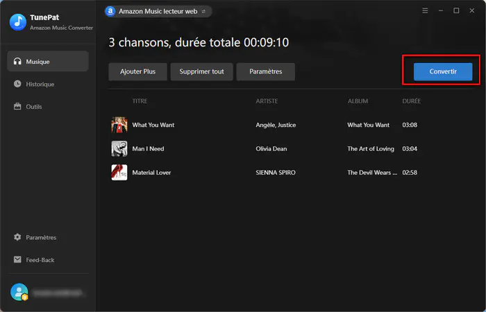 Convertir Amazon Music