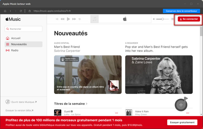 se connecter à Apple