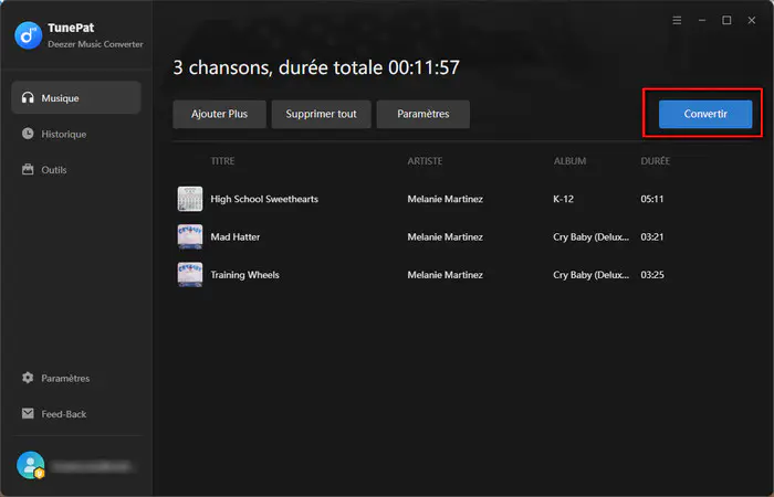 Convertissez Deezer Music