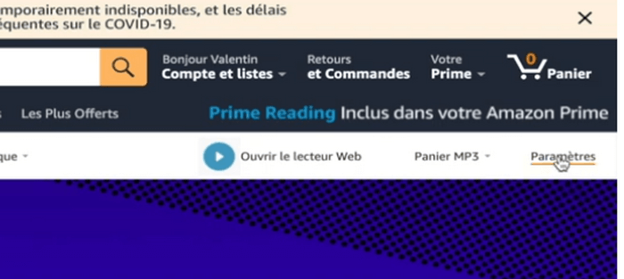 Accédez à Paramètres