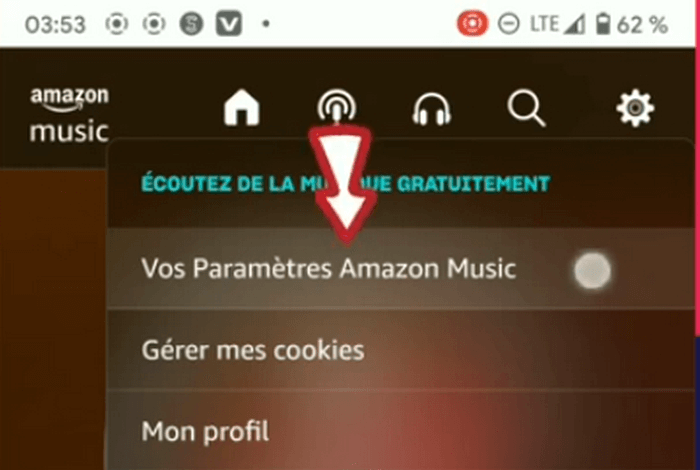 Vos Paramètres Amazon Music