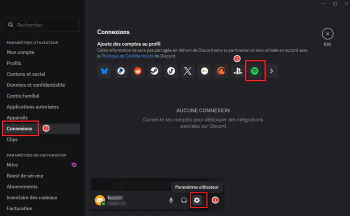 Connecter Spotify à Discord