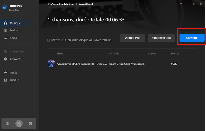 Commencer à convertir