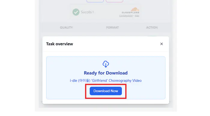 Lancer le téléchargement avec YTMP3