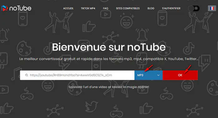 choisissez le format MP3/MP3 HD comme format de sortie