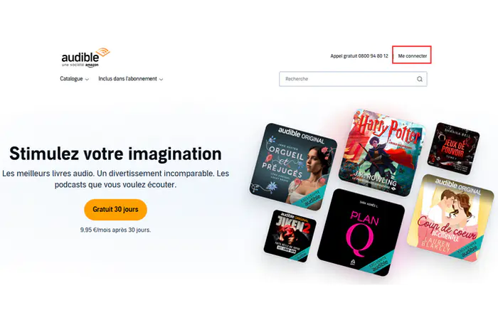 Accédez au site Audible