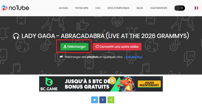 télécharger vidéos YouTube avec noTube