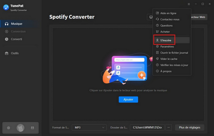 Connectez-vous à tunepat