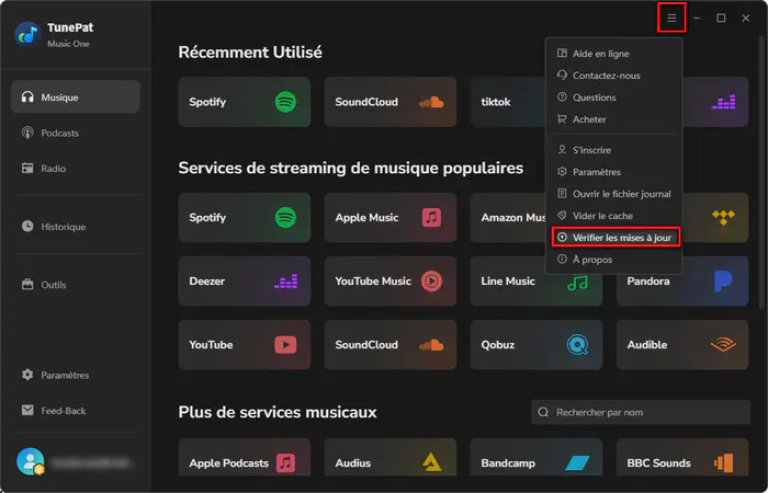Vérifier les mises à jour